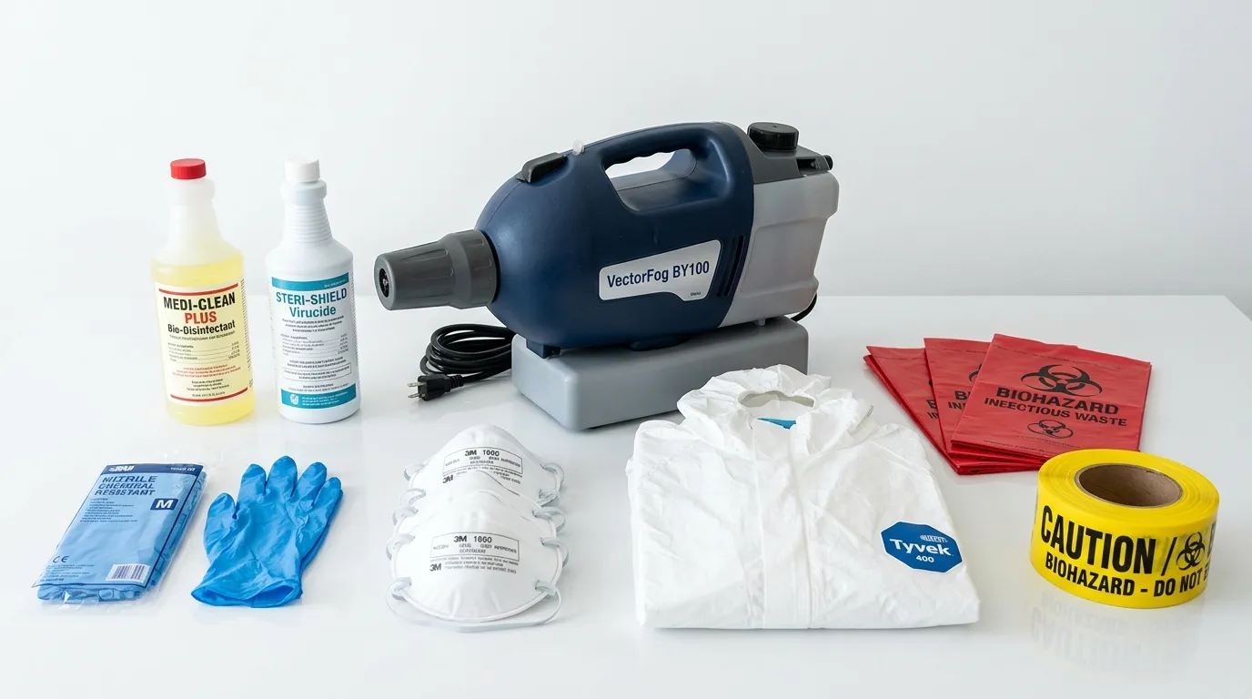 Professional biohazard remediation crew working in Butler